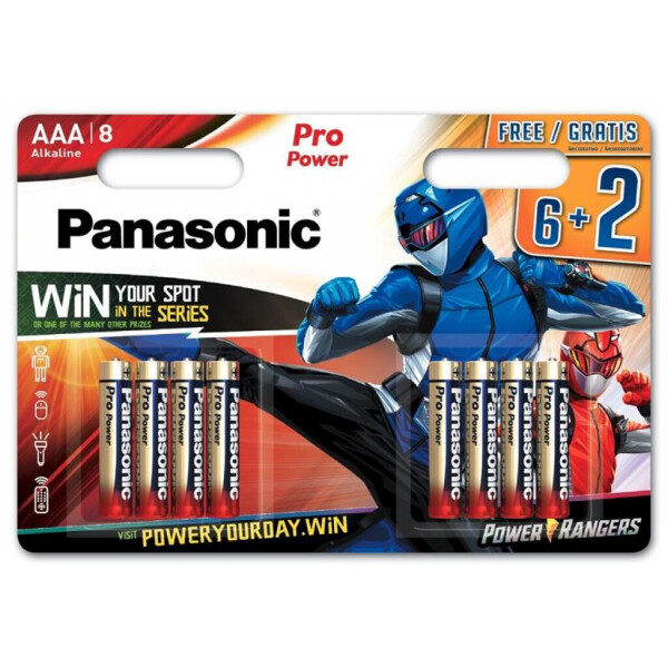 

Батарейка PANASONIC AAA LR03 Pro Power * 8 Power Rangers (LR03XEG/8B2FPR)