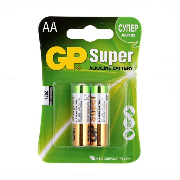 

Батарейка GP AA LR6 Super Alcaline * 2 (GP15A-2UE2)