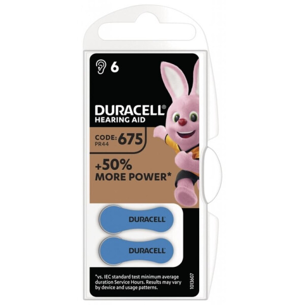 

Батарейка Duracell PR44 / 675 * 6 (5004326)