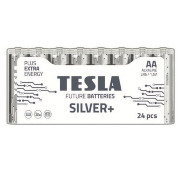 

Батарейка Tesla AA Silver+ LR6 ALKALINE 1.5V * 24 (8594183392325)