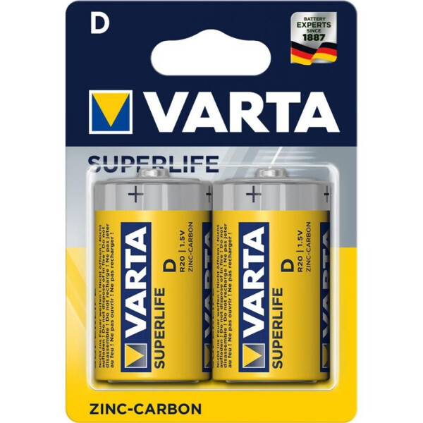 

Батарейка Varta D Suprelife Carbon-Zinc * 2 (02020101412)