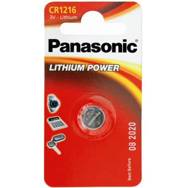 

Батарейка PANASONIC CR 1216 * 1 LITHIUM (CR-1216EL/1B)