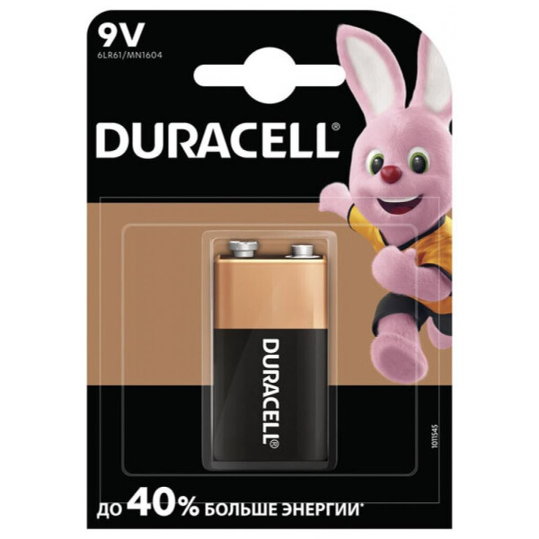 

Батарейка Duracell Крона 9V * 1 (5000394066267 / 81483681)