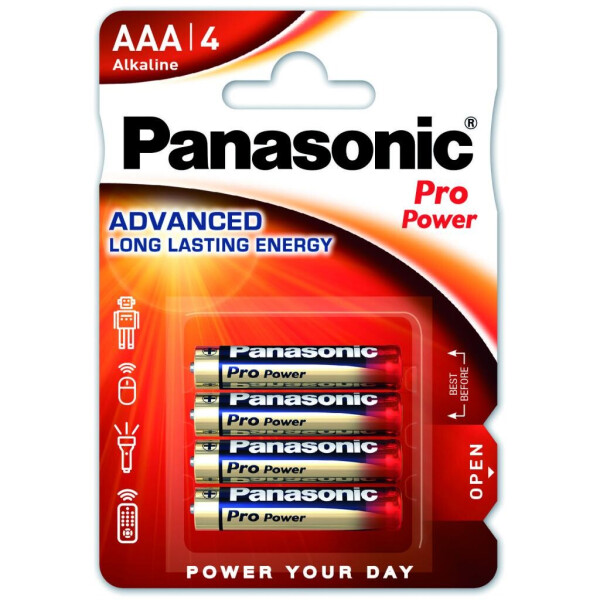 

Батарейка PANASONIC AAA LR03 Pro Power * 4 (LR03XEG/4BP)