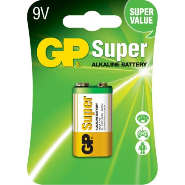 

Батарейка GP Крона Super Alcaline 6F22 / 6LR61 9V * 1 (GP1604AEB-5S1)