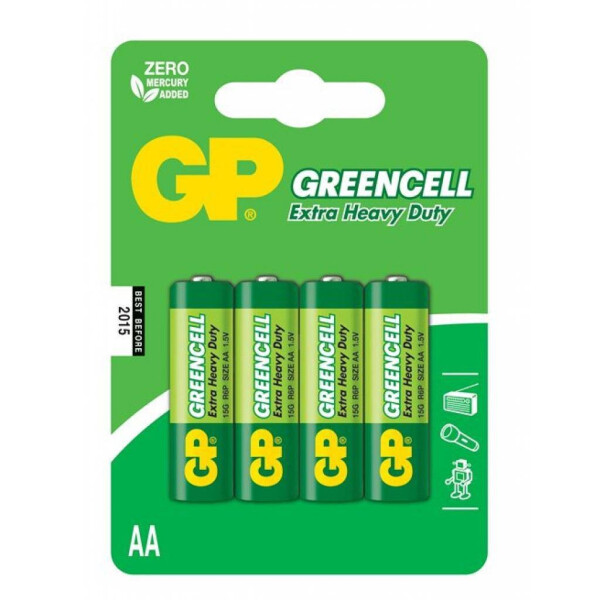 

Батарейка GP AA R6 солевая * 4 (15G-U4 / GP15G-2UE4)