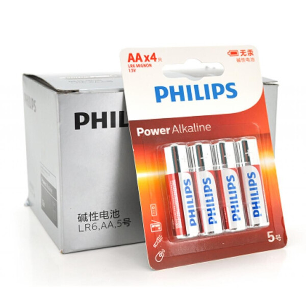 

Батарейка PHILIPS AA Alkaline 1.5V LR6, 4pcs/card (LR6P4BT/93)