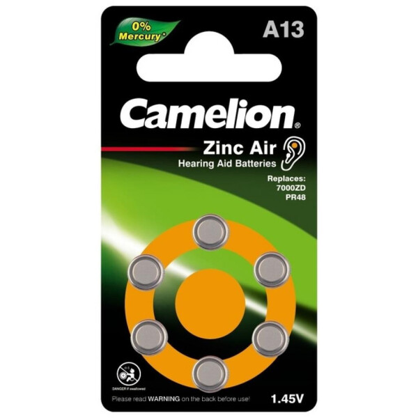 

Батарейка PR48 / A13 Zinc-Air * 6 Camelion (A13-BP6)
