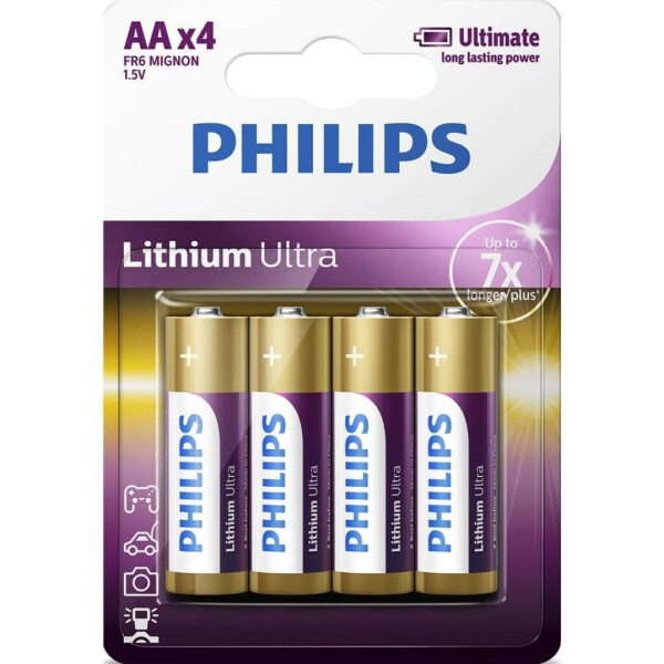 

Батарейка PHILIPS AA FR6 Lithium Ultra * 4 (FR6LB4A/10)