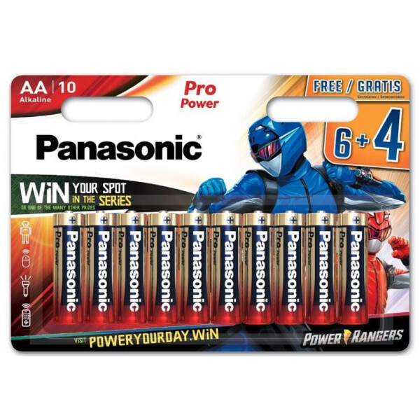 

Батарейка PANASONIC AA LR6 Pro Power * 10 Power Rangers (LR6XEG/10B4FPR)