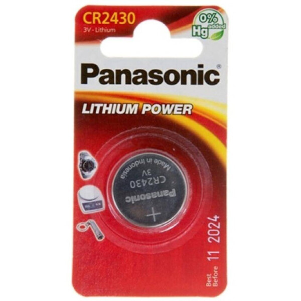 

Батарейка PANASONIC CR 2430 * 1 LITHIUM (CR-2430EL/1B)