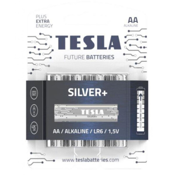 

Батарейка Tesla AA Silver+ LR6 ALKALINE 1.5V * 4 (8594183392332)
