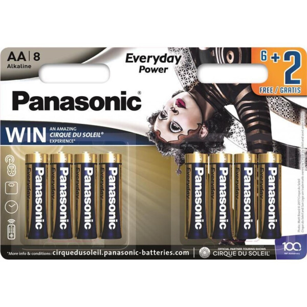 

Батарейка PANASONIC AA LR6 Everyday Power Cirque du Soleil * 8 (LR6REE/8B2FCDS)
