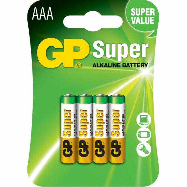 

Батарейка GP AAA LR3 Super Alcaline * 4 (24A-U4 / GP24A-2UE4)