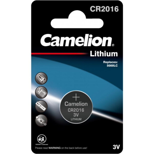 

Батарейка CR 2016 Lithium * 1 Camelion (CR2016-BP1)