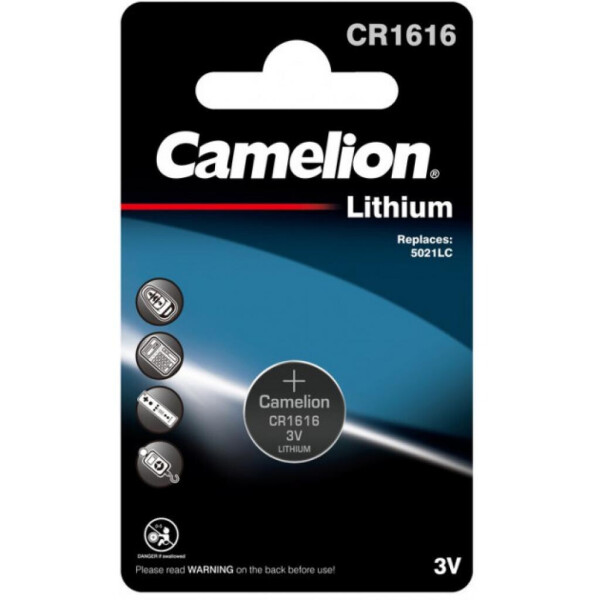

Батарейка CR 1616 Lithium * 1 Camelion (CR1616-BP1)