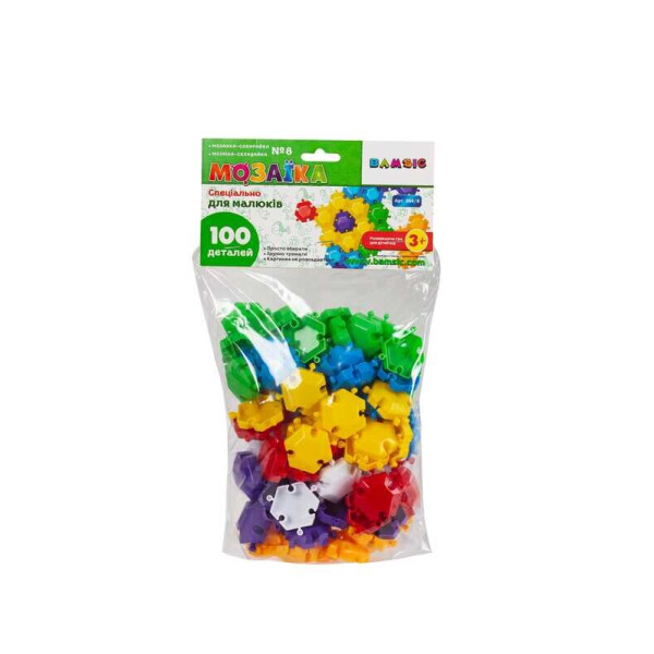 

Мозаика разноцветная №8 069/8 (25) 100 деталей, "BAMSIC"