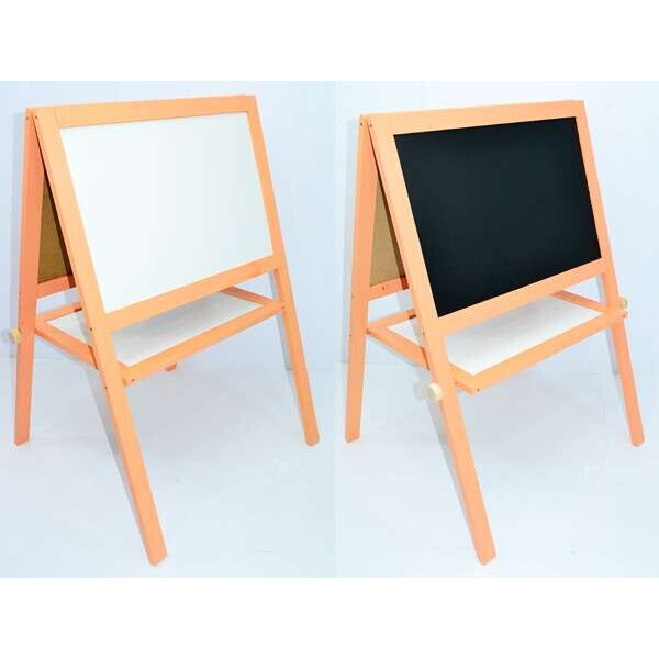 

Мольберт бол. (1) магнитный, оранжевый, "Игруша" / Доска ш60 * в40см, Подставка ш100 * в65см / Одна сторона