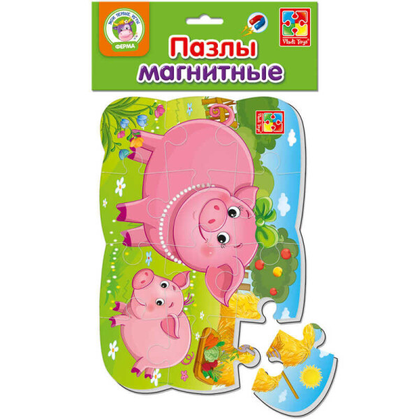 

Мягкие пазлы на магните "Свинья и поросенок" - VT 3205-60 (120) "Vladi Toys"