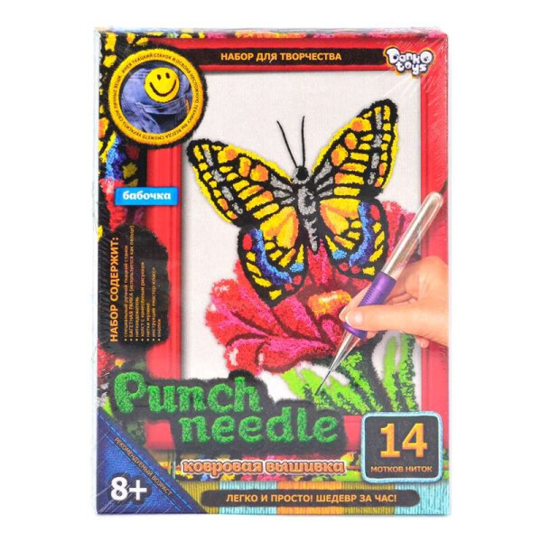

Набор "Ковровая вышивка Punch Needle" PN-01-01,02,03,04,05 (10) 10 видов "ДАНКО ТОЙС"