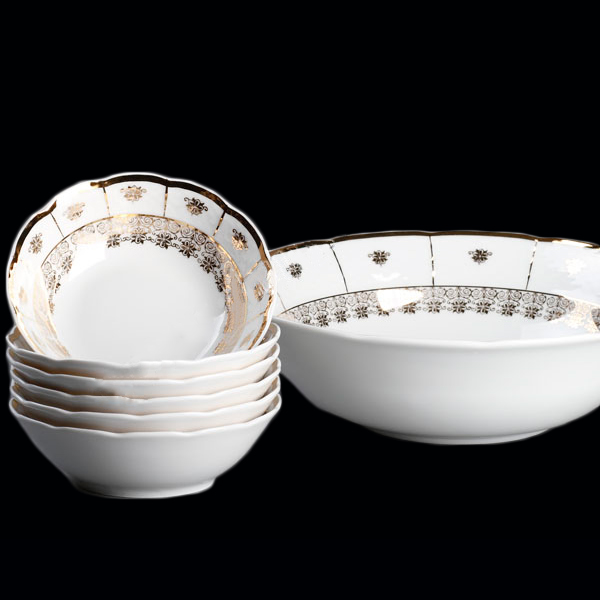 

Салатник thun menuet / 7224400 (золотой орнамент) круглые 7 предметов 00000002096