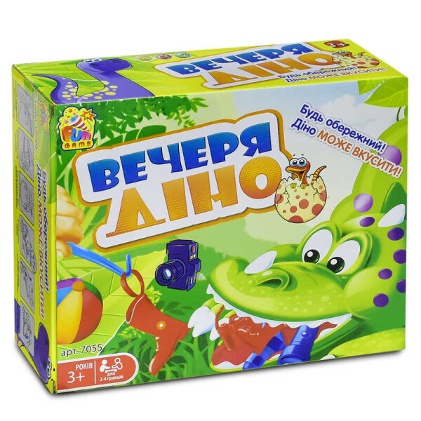 

Настольная игра "Вечеря Діно" 7055 (36) FUN GAME, в коробке