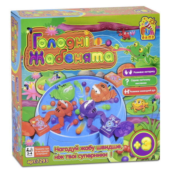 

Настольяная игра 7293 "Голодні Жабенята" (12/2) "FUN GAME", в коробке