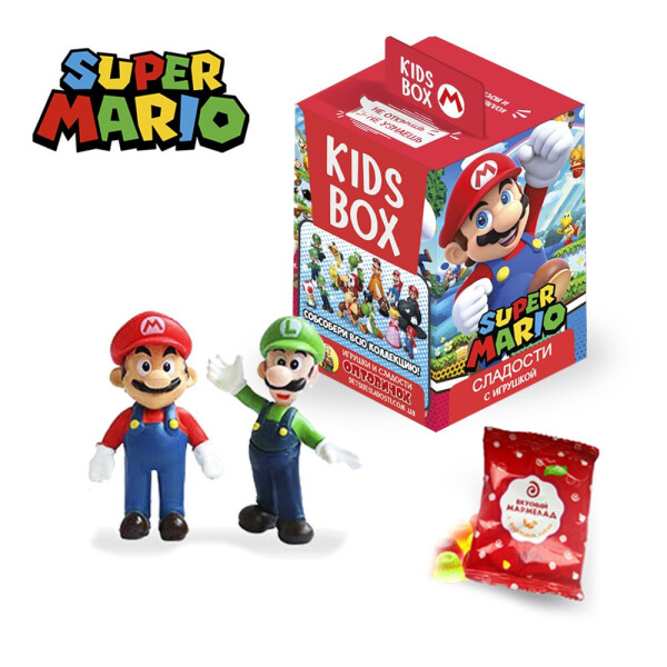 

Кидс бокс - Свитбокс коллекционная фигурка Super Mario мармелад и игрушка Марио