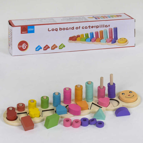 

Деревянная логическая игра С 39293 (36) "Счет + фигуры" в коробке