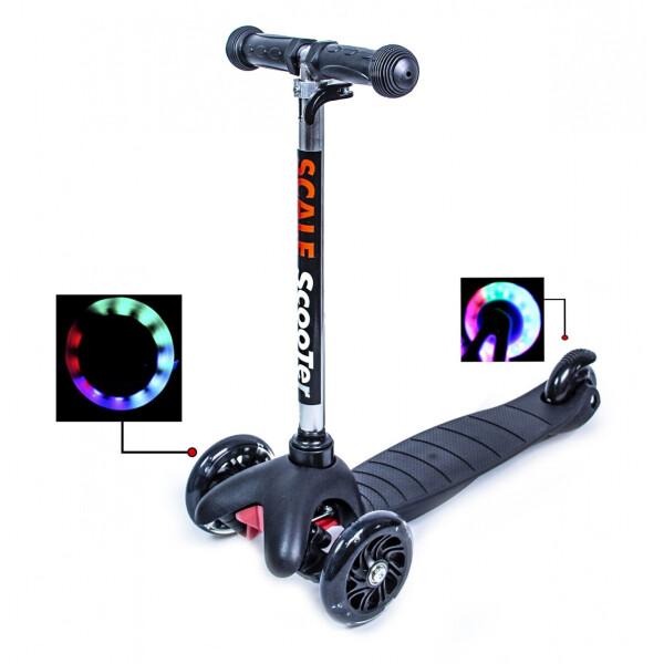 

Детский самокат Scooter Micro Mini c T-образной регулируемая ручкой Черный
