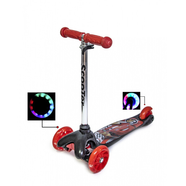 

Детский самокат Scooter Mini Best c T-образной регулируемая ручкой Cars