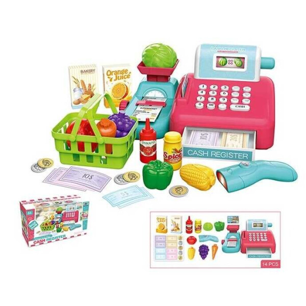 

Касовый апарат 8352 A (20/2) звук, касса, сканер, продукты, корзинка, весы, в коробке