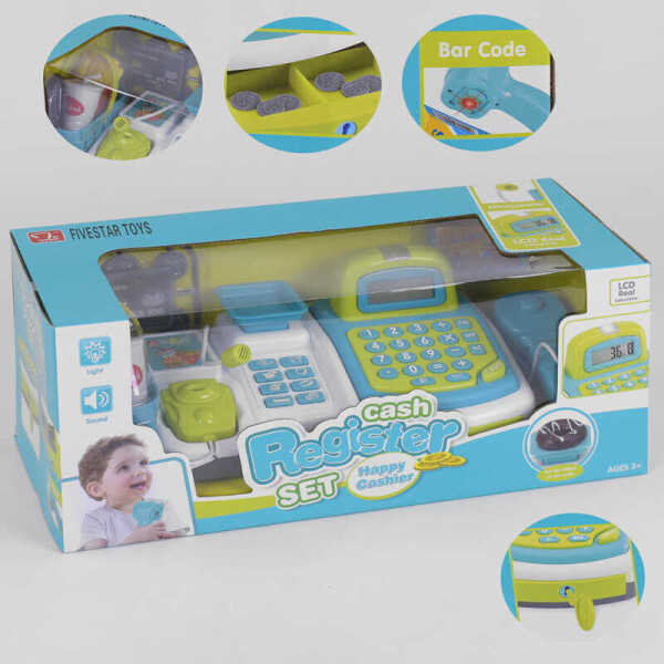 

Кассовый аппарат 35536 А (12/2) свет, звук, встроенный калькулятор, микрофон, в коробке