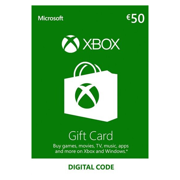 

Подарочная карта Xbox Live / Gift Card пополнение бумажника (счета) своего аккаунта на сумму 50 euro, EU-регион