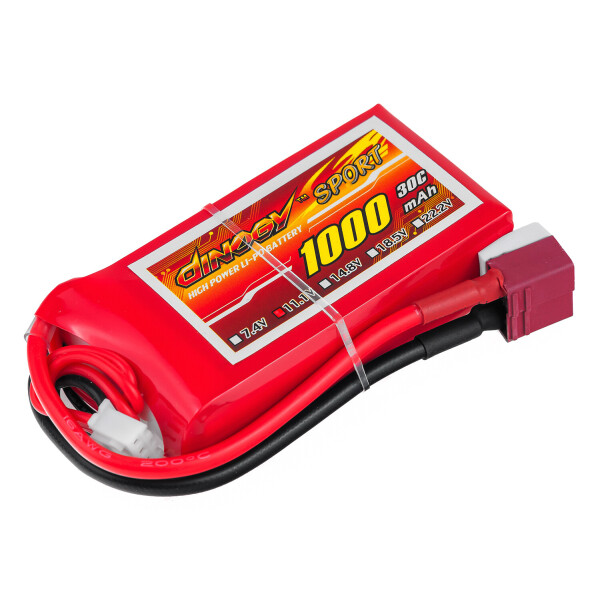 

Аккумулятор Dinogy Li-Pol 1000mAh 11.1V 3S 30C 18x35x68мм T-Plug