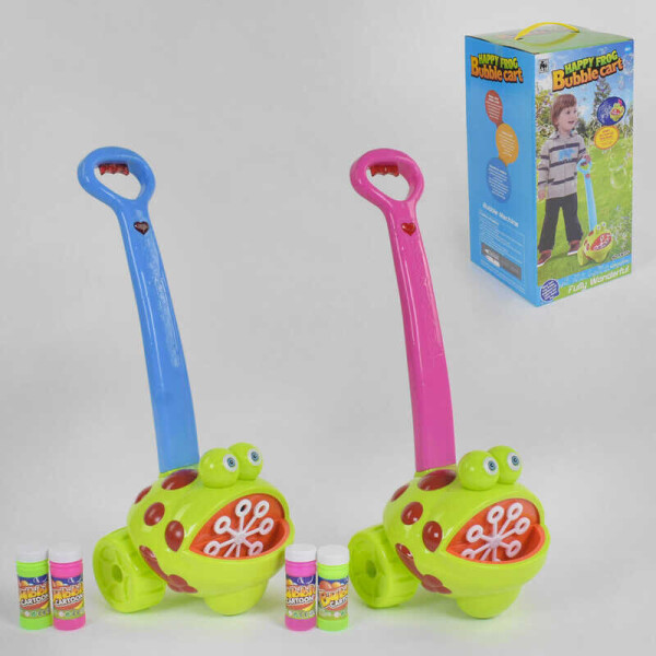 

Каталка с мыльными пузырями "Лягушка" FH 775 (24) 2 цвета, мелодии, подсветка, в коробке