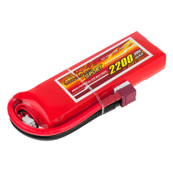 

Аккумулятор Dinogy Li-Pol 2200mAh 7.4V 2S 30C 17x37x113мм T-Plug
