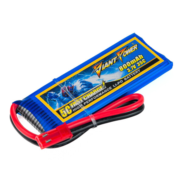 

Аккумулятор Giant Power (Dinogy) Li-Pol 800mAh 3.7V 1S 35C 6.5x25x65мм JST