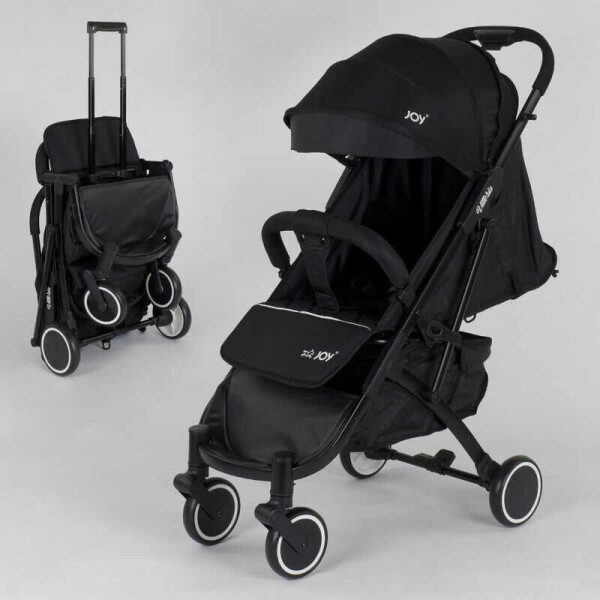 

Коляска прогулочная детская "JOY" Vittoria 19449 (1) цвет ЧЕРНЫЙ, рама алюминиевая, футкавер, телескопическая ручка