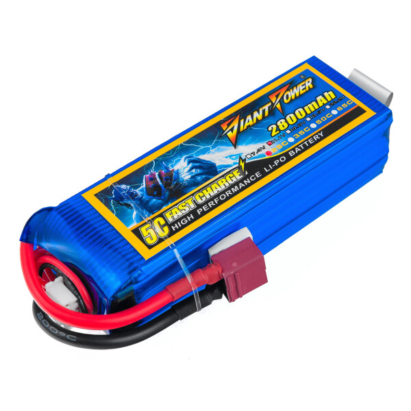 

Аккумулятор Giant Power (Dinogy) Li-Pol 2800mAh 11.1V 3S 25C 28x35x104мм T-Plug