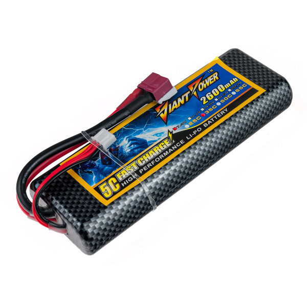 

Аккумулятор Giant Power (Dinogy) Li-Pol 2600mAh 7.4V 2S 35C Hardcase 25x46x138мм T-Plug