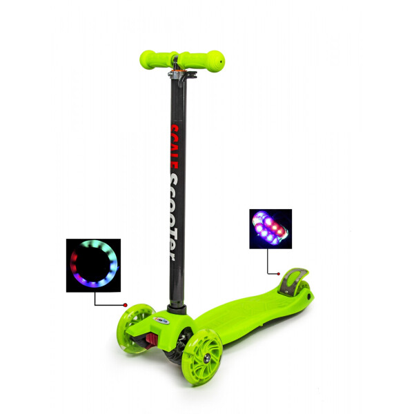 

Детский самокат со светящими колесами Scooter MAXI Зеленый