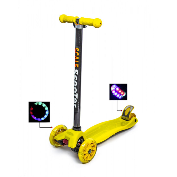 

Детский самокат со светящими колесами Scooter MAXI Желтый