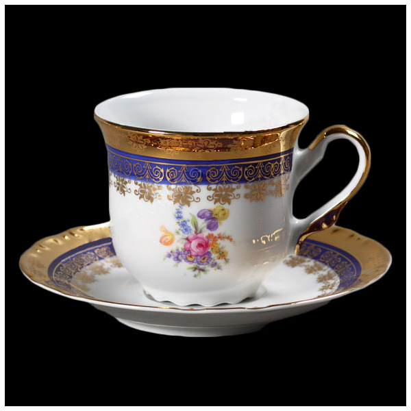 

Чашка thun constance/7627200 (ирисы , кобальтовый борт) чайные 230 мл 12 предметов 00000001745