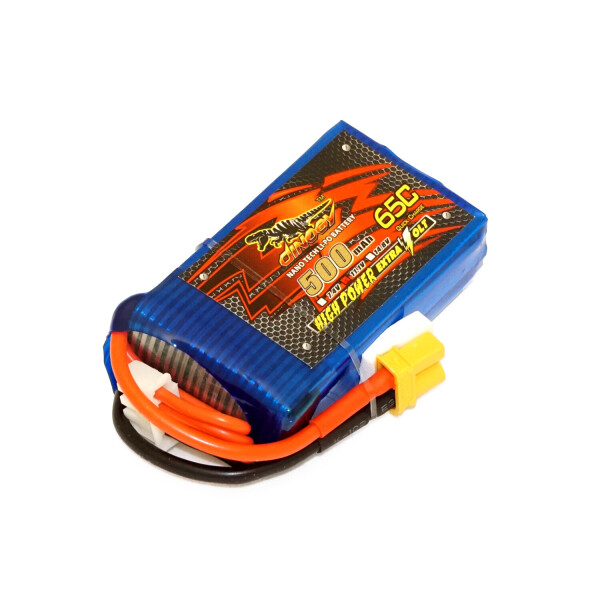 

Аккумулятор Dinogy Li-Pol 500mAh 11.1V 3S 65C XT30 51.5x30x15мм