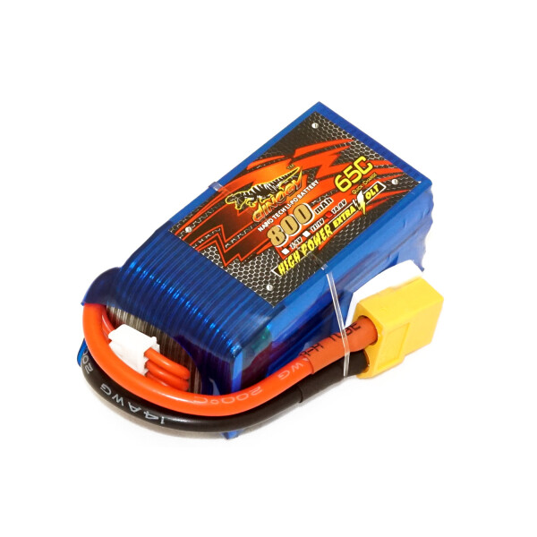 

Аккумулятор Dinogy Li-Pol 800mAh 14.8V 4S 65C XT60 55.5x30x30мм