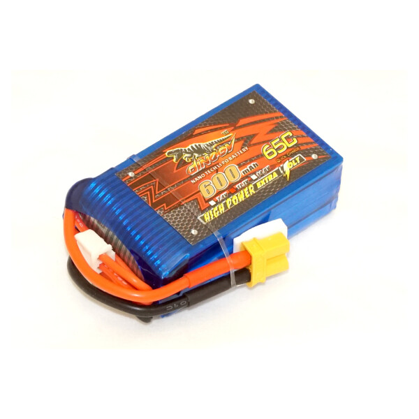 

Аккумулятор Dinogy Li-Pol 600mAh 11.1V 3S 65C XT30 53x30x18.4мм