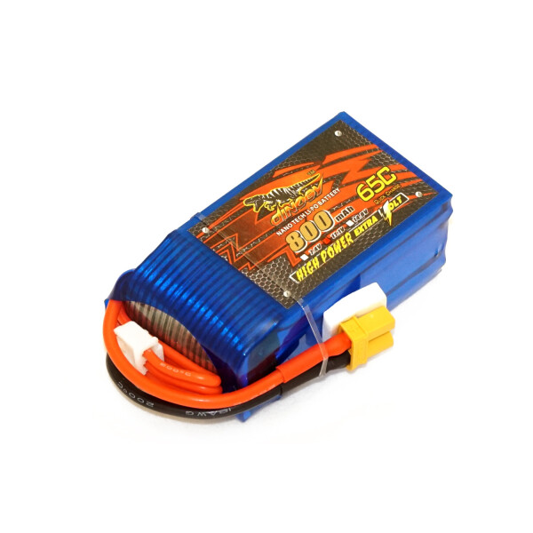 

Аккумулятор Dinogy Li-Pol 800mAh 11.1V 3S 65C XT30 56x30x23.5мм