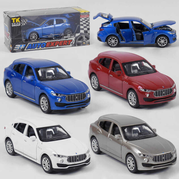 

Машина металлическая 41094 (96/2) "Auto Expert", 4 цвета, инерция, свет, звук, открываются двери, в коробке