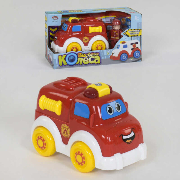 

Машинка "Веселые Колеса" 7106 С (36/2) Play Smart, свет, звук, сенсорные кнопки, рус.озвучивание, в коробке